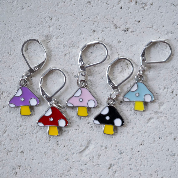 Enchanted Toadstool Stitch Markers - Set of 5 Enchanted Toadstool Stitch Markers - Set of 5