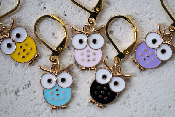 Observant Owl Stitch Markers - Set of 5