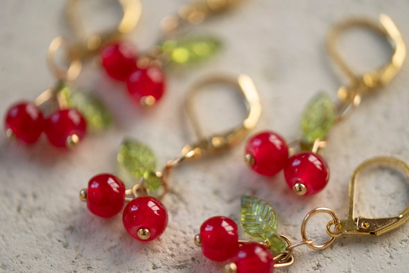 Cherry Blossom Stitch Markers- Set of 5