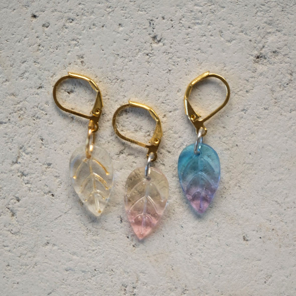 Twilight Leaf Stitch Markers - Set of 3