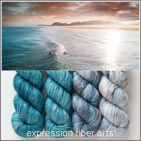 Pre-Order "Sea Woven & Spun" Book & Accismus Hues 'PEARLESCENT' WORSTED Bundle