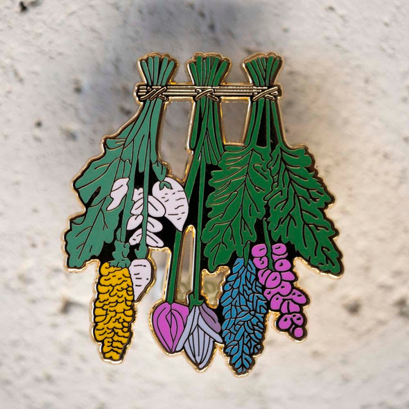 Dried Flowers Enamel Pin - Free Gift with Purchase (See Details Below)