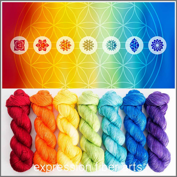 Oopsy Chakra Hues 'PEARLESCENT' FINGERING KIT