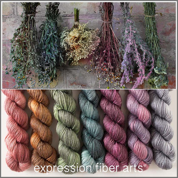 Oopsy Dried Herb Hues 'LUSTER' WORSTED MINI KIT