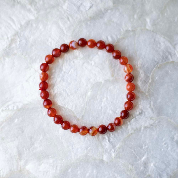 Red Lace Striped Agate Bracelet - Free Gift with Purchase (See Details Below)