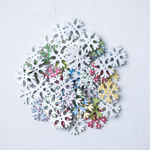 Wooden Snowflake Buttons