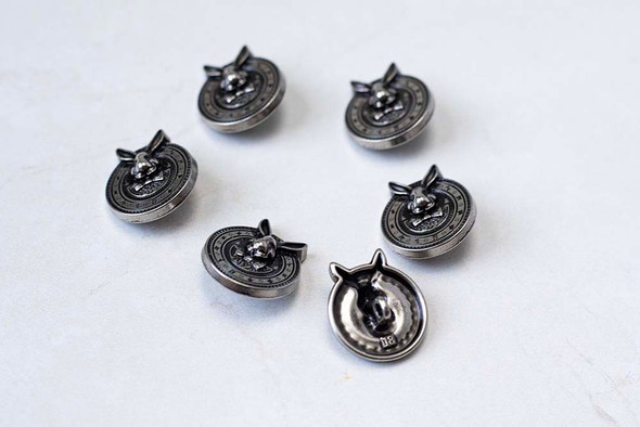 Silver Bunny Buttons