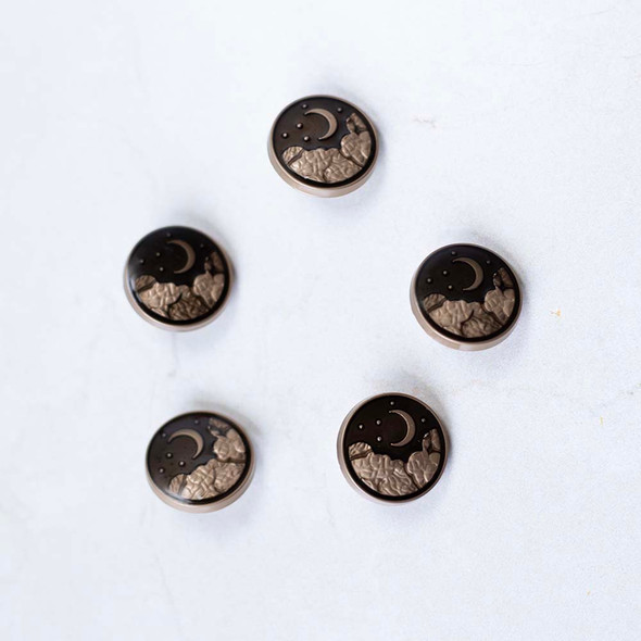 Gold Moon Buttons
