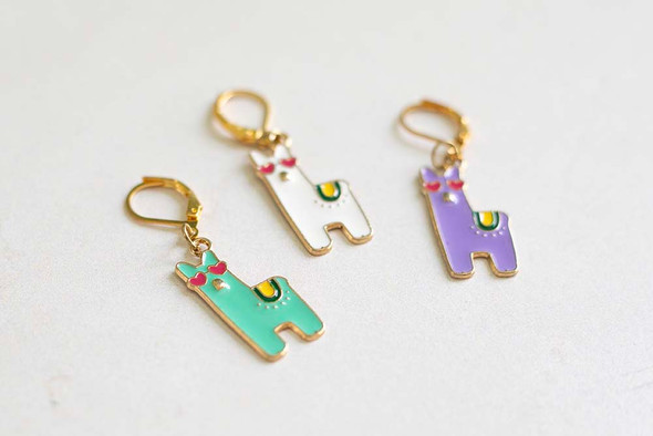 Colorful Llama Stitch Markers (Set of 3) – Free Gift with Purchase (See Details Below)