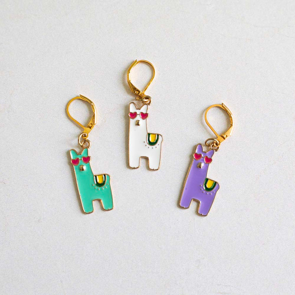 Colorful Llama Stitch Markers (Set of 3) – Free Gift with Purchase (See Details Below)