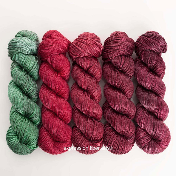 Strawberry Hues 'LUSTER' WORSTED KIT