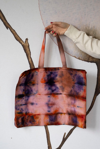 Sunset Embrace Hand-Dyed Cotton Tote Bag