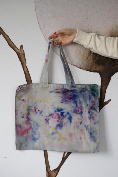 Cosmic Intention Hand-Dyed Cotton Tote Bag