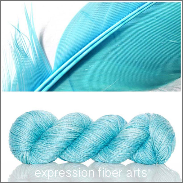 Oopsy Feather Blue 'ALPACA SILK' DK