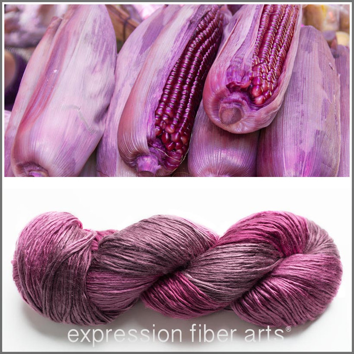PURPLE MAIZE PEARLESCENT SILK WORSTED 