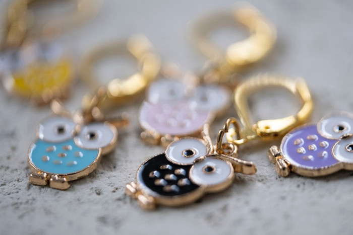 Observant Owl Stitch Markers - Set of 5