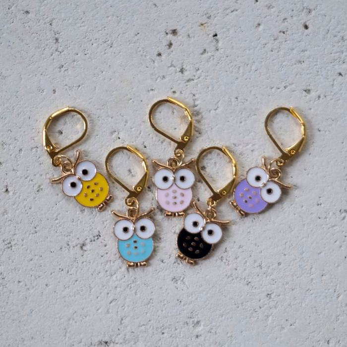 Observant Owl Stitch Markers - Set of 5