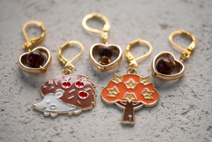 Golden Grove Stitch Marker- Set of 5