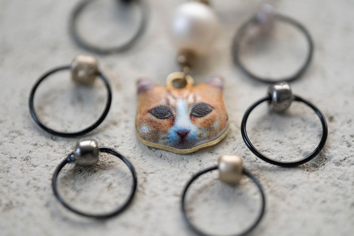Curious Cat Stitch Marker Set