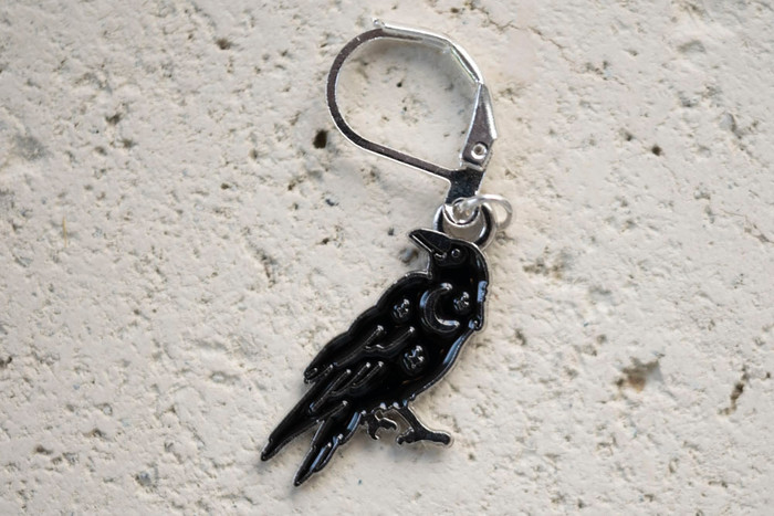 Midnight Raven Stitch Marker- Set of 3