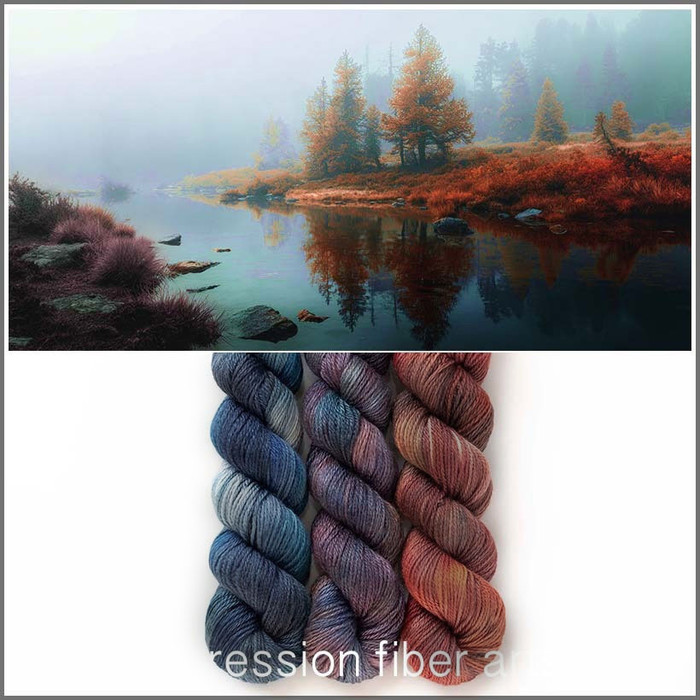 Flannel Fog Hues 'FRONTIER' FINGERING KIT