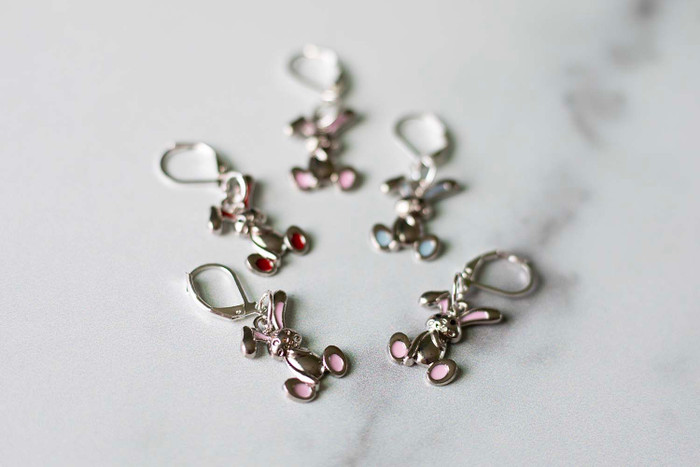 Cottontail Charm Stitch Markers – Set of 5
