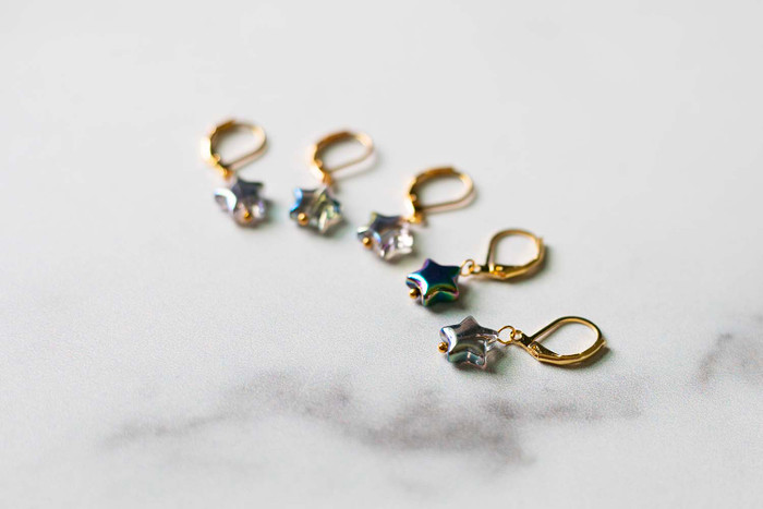 Prismatic Star Stitch Markers – Set of 5