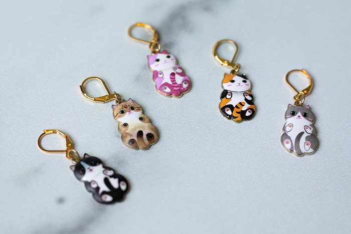 Fun Kitties Stitch Markers – Set of 5