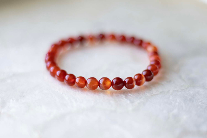 Red Lace Striped Agate Bracelet - Free Gift with Purchase (See Details Below)