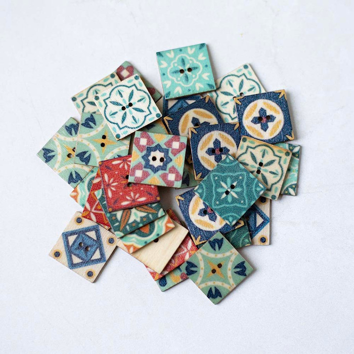 Square Wooden Buttons