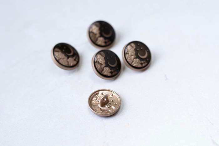 Gold Moon Buttons