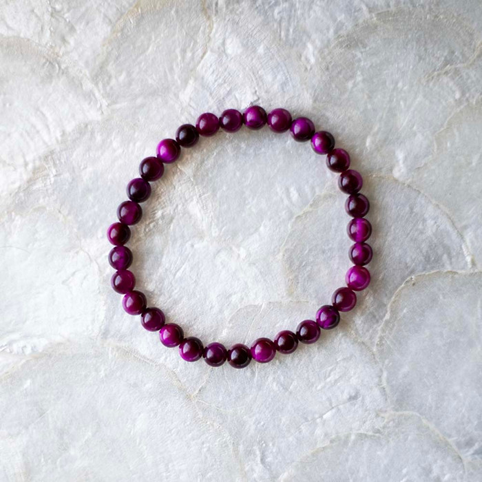 Fuchsia Tiger's Eye Bracelet - Free Gift with Purchase (See Details Below)