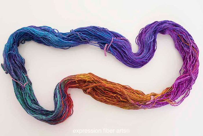 PEACOCK FEATHER MULBERRY SILK WORSTED 