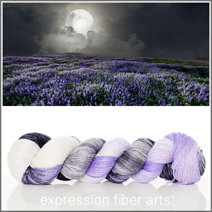 MEADOW AT MIDNIGHT SHIMMERING CASHMERE FINGERING