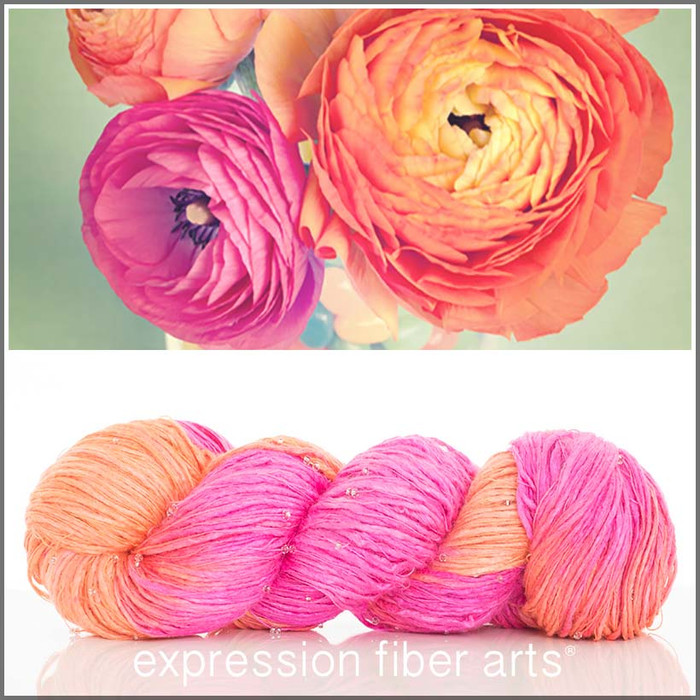 CHEERY RANUNCULUS BEADED SILK WORSTED 
