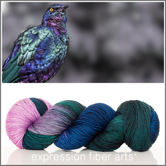 PURPLE GLOSSY STARLING 'RESILIENT' SOCK