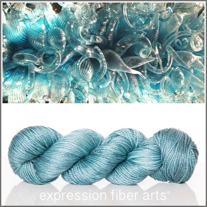 Glass Blue 'LUSTER' WORSTED