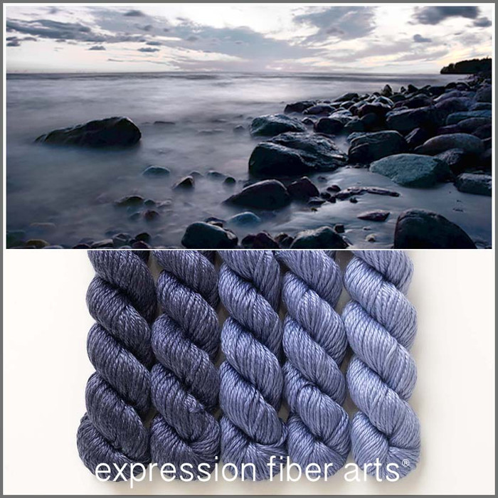 Rocky Shore Hues 'LUSTER' WORSTED MINI KIT