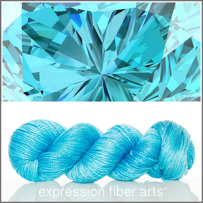 March Aquamarine 'LUSTER' WORSTED