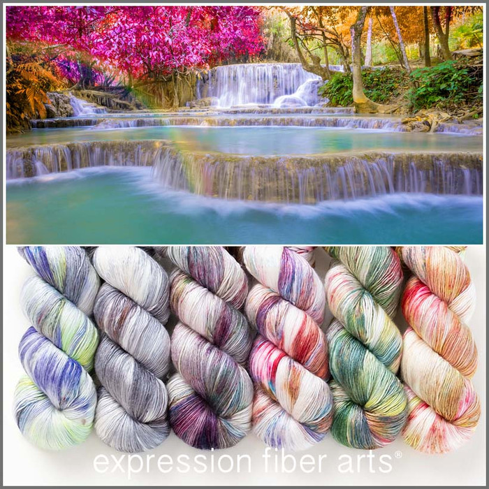 Waterfall Hues 'PEARLESCENT' FINGERING KIT