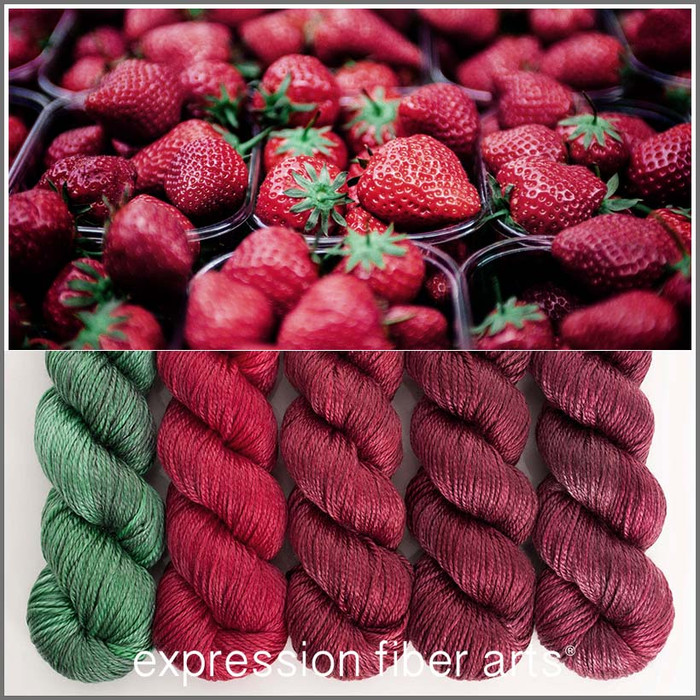 Strawberry Hues 'LUSTER' WORSTED KIT