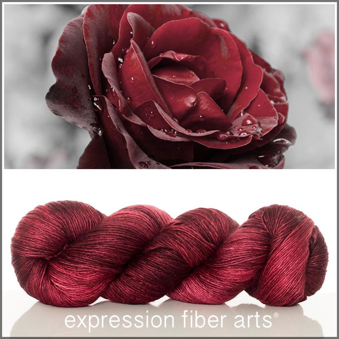 RED VELVET ROSE 'PEARLESCENT' FINGERING 100g