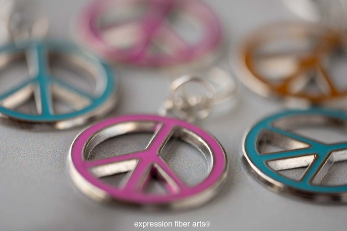 Peace Sign Stitch Markers Set of 5