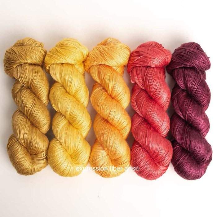 Oopsy Flame Dahlia Hues 'PEARLESCENT' FINGERING KIT