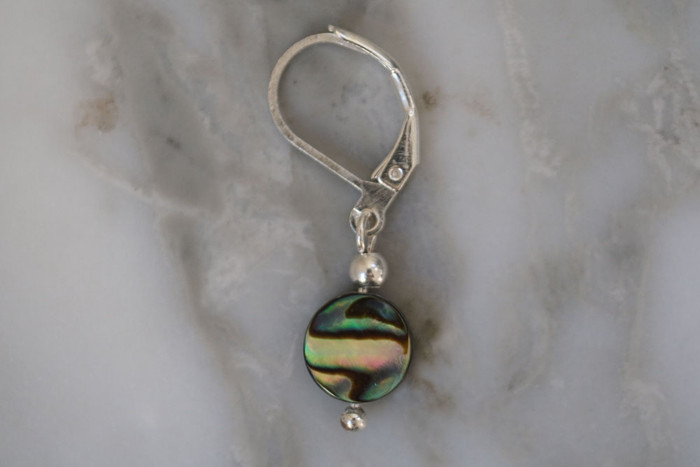 8mm Natural Abalone Shell Stitch Markers Set of 5