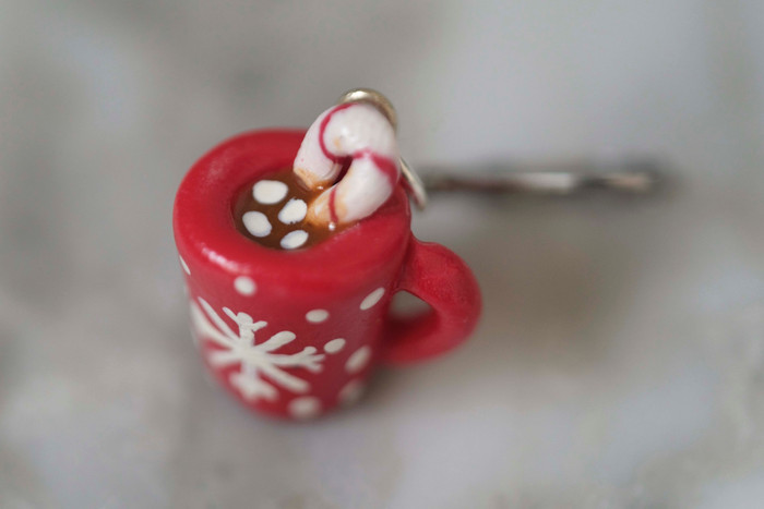 Handmade Holiday Hot Cocoa Stitch Marker Charm