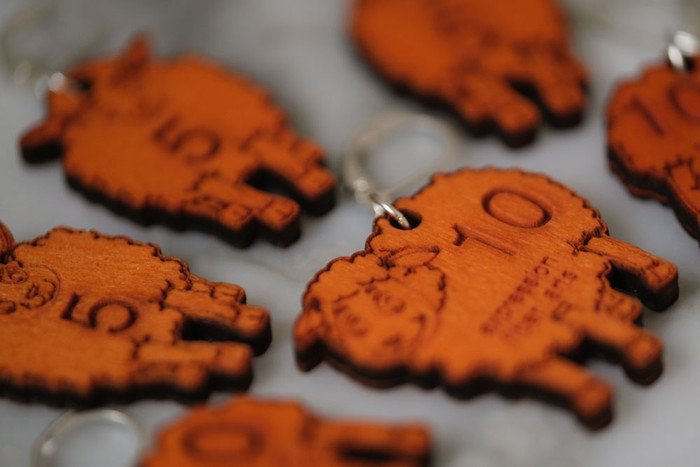 Orange Sheep Stitch Markers Set of 6