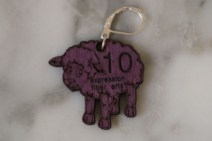 Purple Sheep Stitch Markers Set of 6