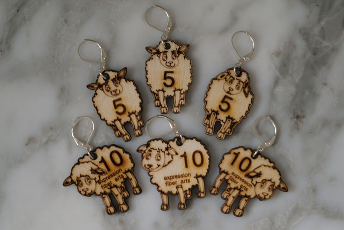 Natural Sheep Stitch Markers Set of 6