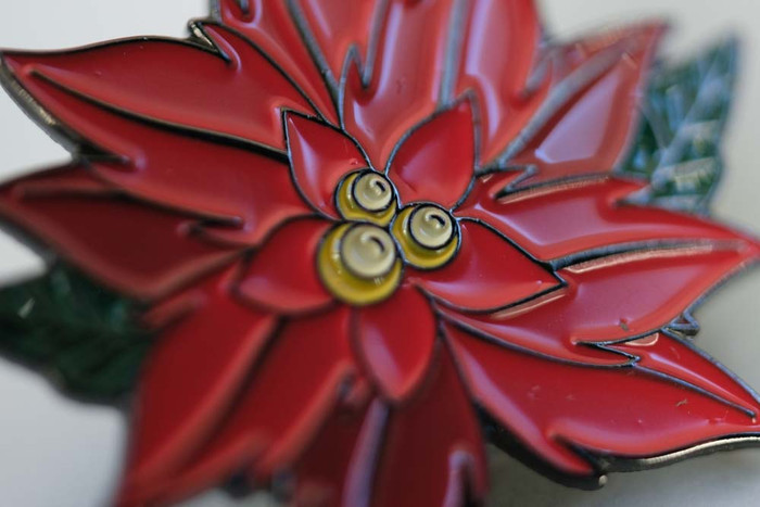 Red Poinsettia Pin